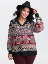 Supersoft Boho Pattern Jacquard Pullover