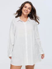 Cotton Button-Down Cover-Up