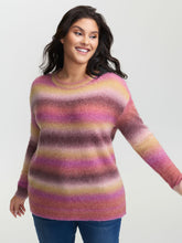 Color Gradient Heather Drop Shoulder Pullover