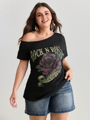 Cotton Rock And Roll Print T-Shirt
