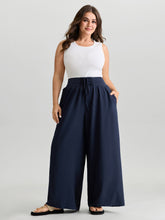 Wide Cross-Tie Waistband Pants