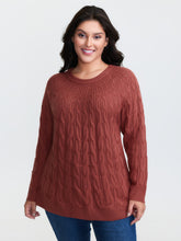 Crew Neck Cable Knit Pullover