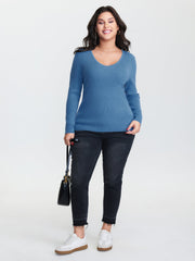 Supersoft Textured Fitted Stretchy Pullover