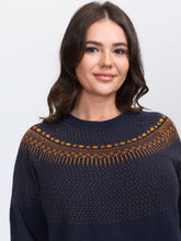 Supersoft Fair Isle Yoke Color Contrast Pullover