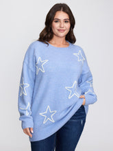 Star Pattern Coil Rope Embroidery Pullover