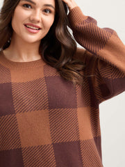 Supersoft Checkered Pattern Pullover