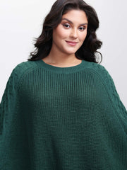 Curvy Hem Bat-Wing Sleeve Pullover