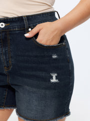 Ripped Hem Mid-Rise Skinny-Fit Jeans