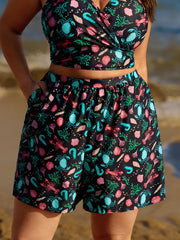 Ocean Print Pockets Swim Shorts