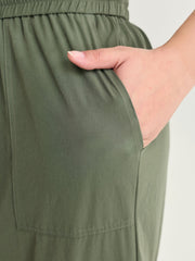 Elastic Waist Pocket Cargo Sweatpants