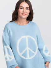 Geometric Pattern Textured Ribbed Hem Pullover