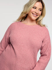 Supersoft Stretchy Bowtie Back Textured Pullover