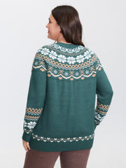 Fair-Isle Jacquard Pattern Pullover