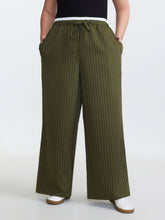 Drawstring Waist Striped Pants