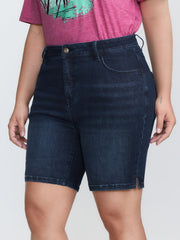 Stretchy Skinny-Fit Denim Shorts