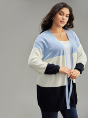 Supersoft Essentials Colorblock Contrast Open Front Cardigan