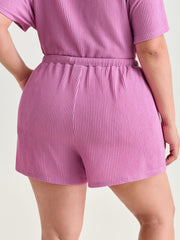 Stretchy Plain Relaxed-Fit Shorts