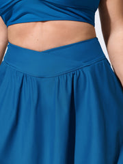 Overlap Waist Flowy Swim Bottoms
