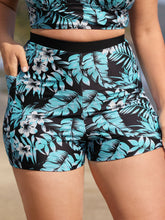 Tropical Print Pockets Swim Shorts