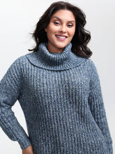 Heather Turtle Neck Solid Pullover