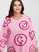 Smiley Pattern Jacquard Pullover