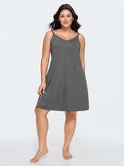 Supersoft Adjustable Drawstring Relaxed-Fit Backless Lounge Dress