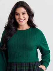 Layered Plaid Pockets Mini Dress