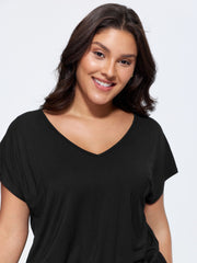 Supersoft V-Neck Drawstring Romper