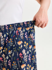 Floral Print Wide Waistband Shorts