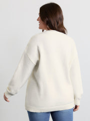 Supersoft Jacquard Bow Hand-Threaded Pullover
