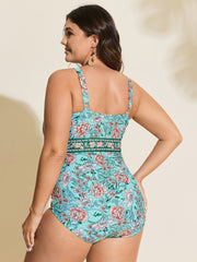 Floral Print Tummy-Control One-Piece Swimsuit