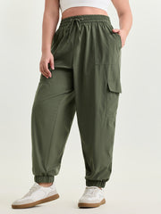 Elastic Waist Pocket Cargo Sweatpants