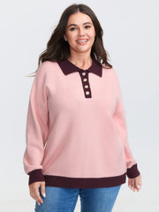 Supersoft Polo Collar Contrast Pullover