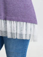Textured Mesh Hooded Pullover
