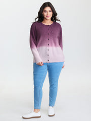 Supersoft Stretchy Color Gradient Knit Cardigan
