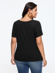 Stretch Rhinestone Jack-O-Lantern T-Shirt