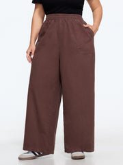 Washed Pocket Wide Leg Pants