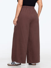 Washed Pocket Wide Leg Pants