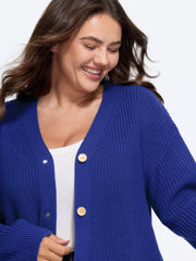 V Neck Button Down Cardigan