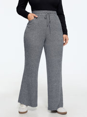 Supersoft Drawstring Waist Ribbed Knit Pants