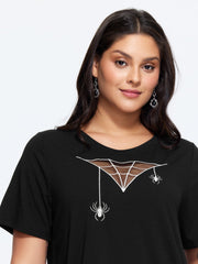 Supersoft Spider Web Mesh Cut Out T-Shirt