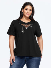 Supersoft Spider Web Mesh Cut Out T-Shirt