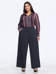 Supersoft Stretch Front Center Seam Wide Leg Pants
