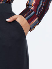 Supersoft Stretch Front Center Seam Wide Leg Pants