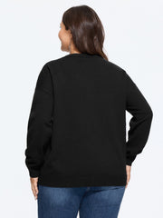 Skeleton Hands Graphic Crew Neck Pullover