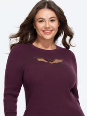Supersoft Bat‑Shaped Mesh Cut Out Pullover
