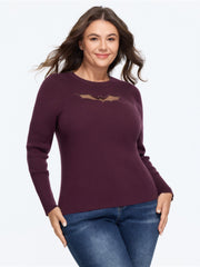 Supersoft Bat‑Shaped Mesh Cut Out Pullover