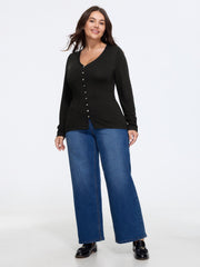 Supersoft V‑Neck Button Down Cardigan
