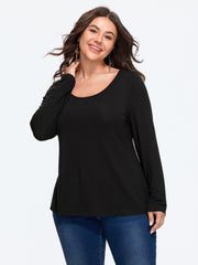 Stretchy Back Skull Lace Cutout Long Sleeve Top