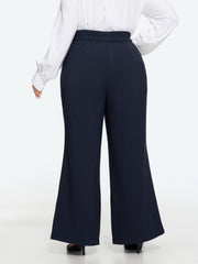 Stretchy Front Seam Buttons Pocket Pants